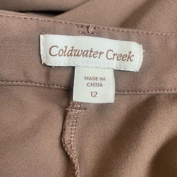 Coldwater Creek Rayon Knit Light Brown Pants Size 12‎ - Picture 11 of 15